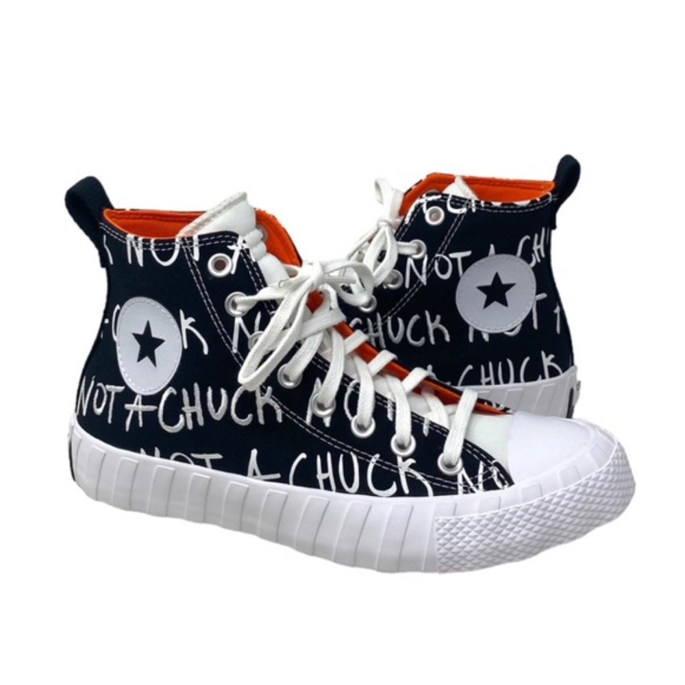 Converse UNT1TL3D High Shoes Kids Women's Black White Canvas Sneakers 266514C - Picture 8 of 11